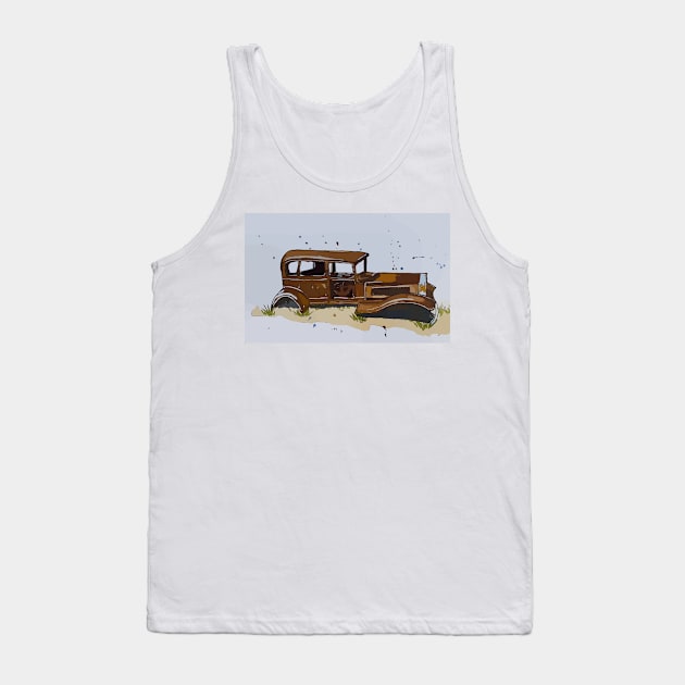 1932 Studebaker found on Route 66 in Petroglyph National Park Tank Top by WelshDesigns